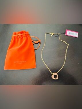 Kurt Geiger Pink Pave’ Heart
Pendant Necklace - Gold-Tone,
New with Pouch